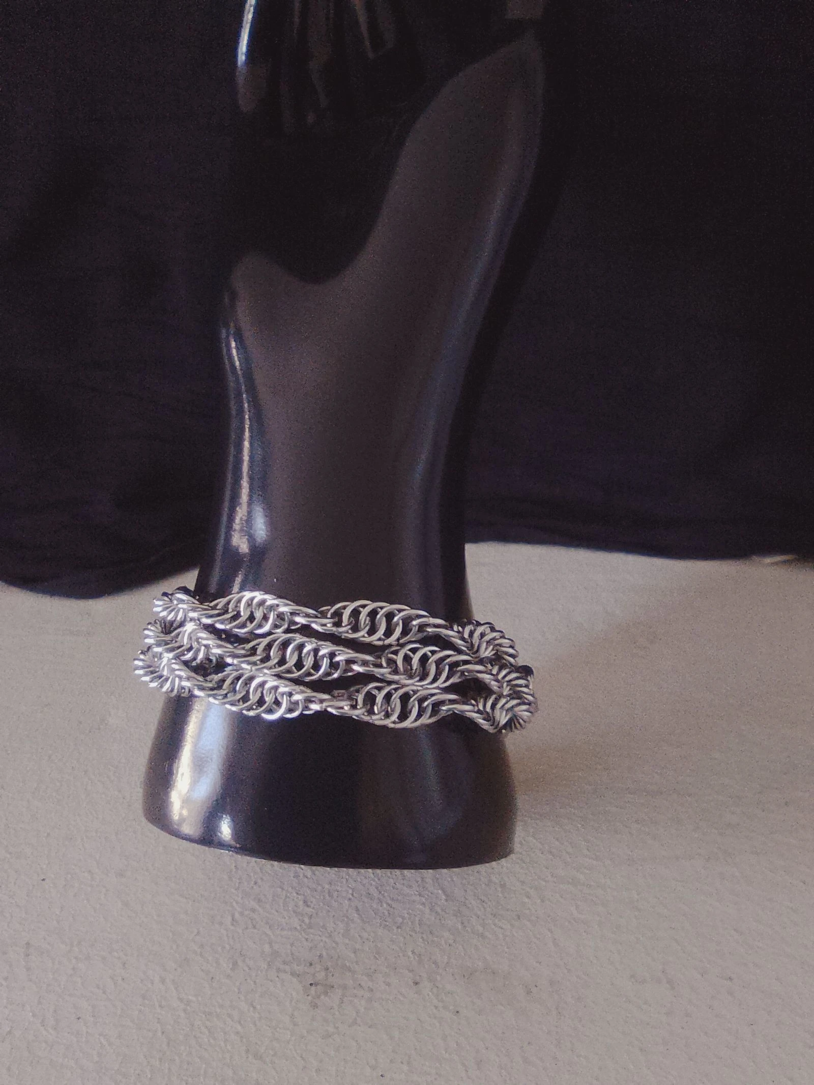 Brazalete de tres hilera de cadena de malla Persan "espiral" – photo 4